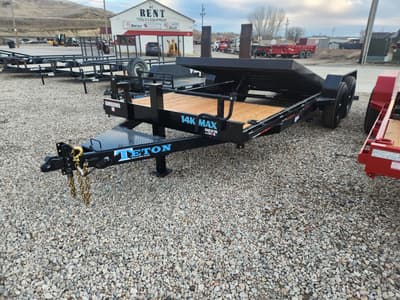 2026 Teton 83"x20' Tilt Equipment Trailer 14K GVW Black - Image 4