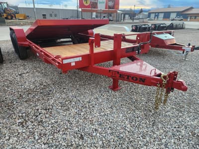 2026 Teton 83"x20' Tilt Equipment Trailer 14K GVW RED - Image 1