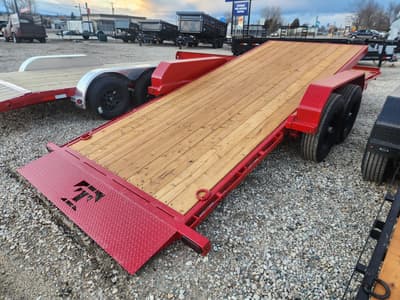 2026 Teton 83"x20' Tilt Equipment Trailer 14K GVW RED - Image 4